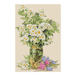 14CT Stamped Cross Stitch Small Yellow Flower Needlework Embroidery  H819