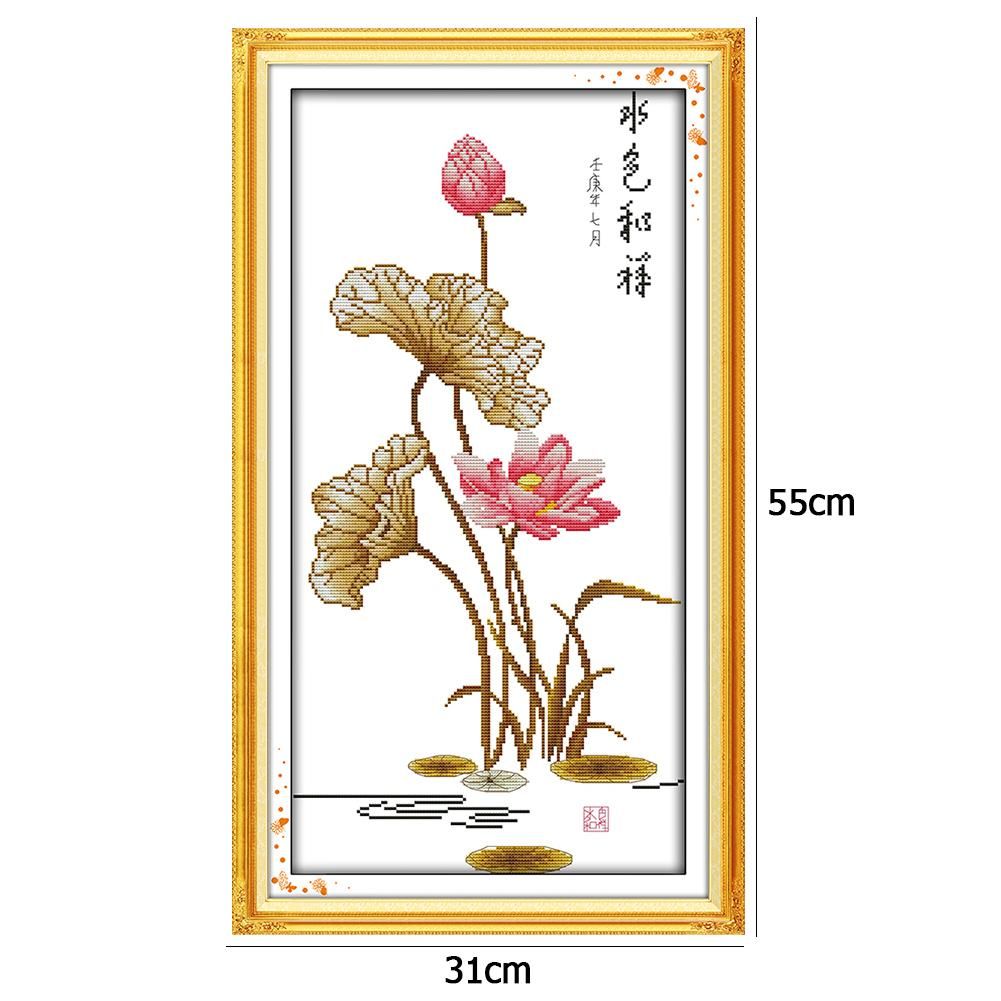 Flowers Cross Stitch 14CT2 DMC Ecological Cotton Thread Embroidery (H594)