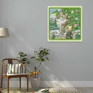 Christmas Animal Ecological Cotton Thread Picture Cross Stitch Kits (D345)