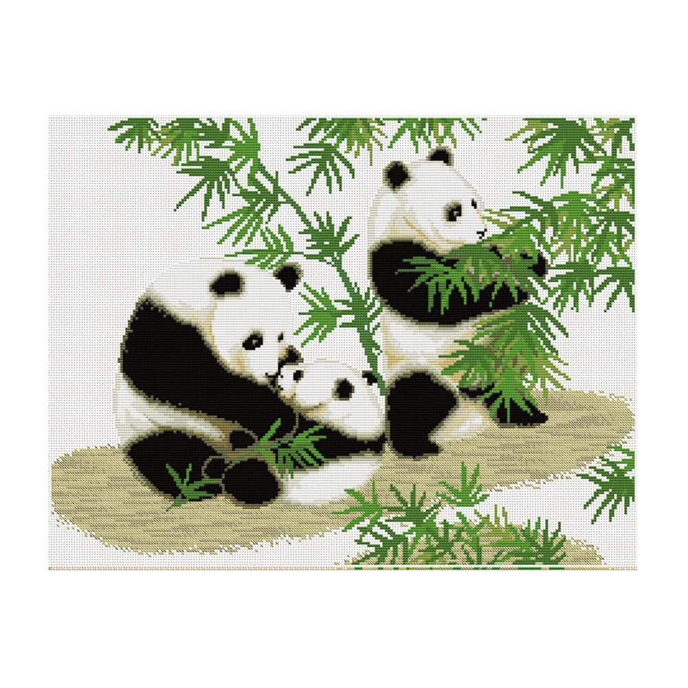 Animals Cross Stitch Kits Printed Canvas DIY Embroidery 11CT Stamped  0464