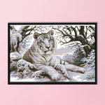 14CT Stamped Cross Stitch Kit Animal Tiger Embroidery Craft  DA335 Tiger