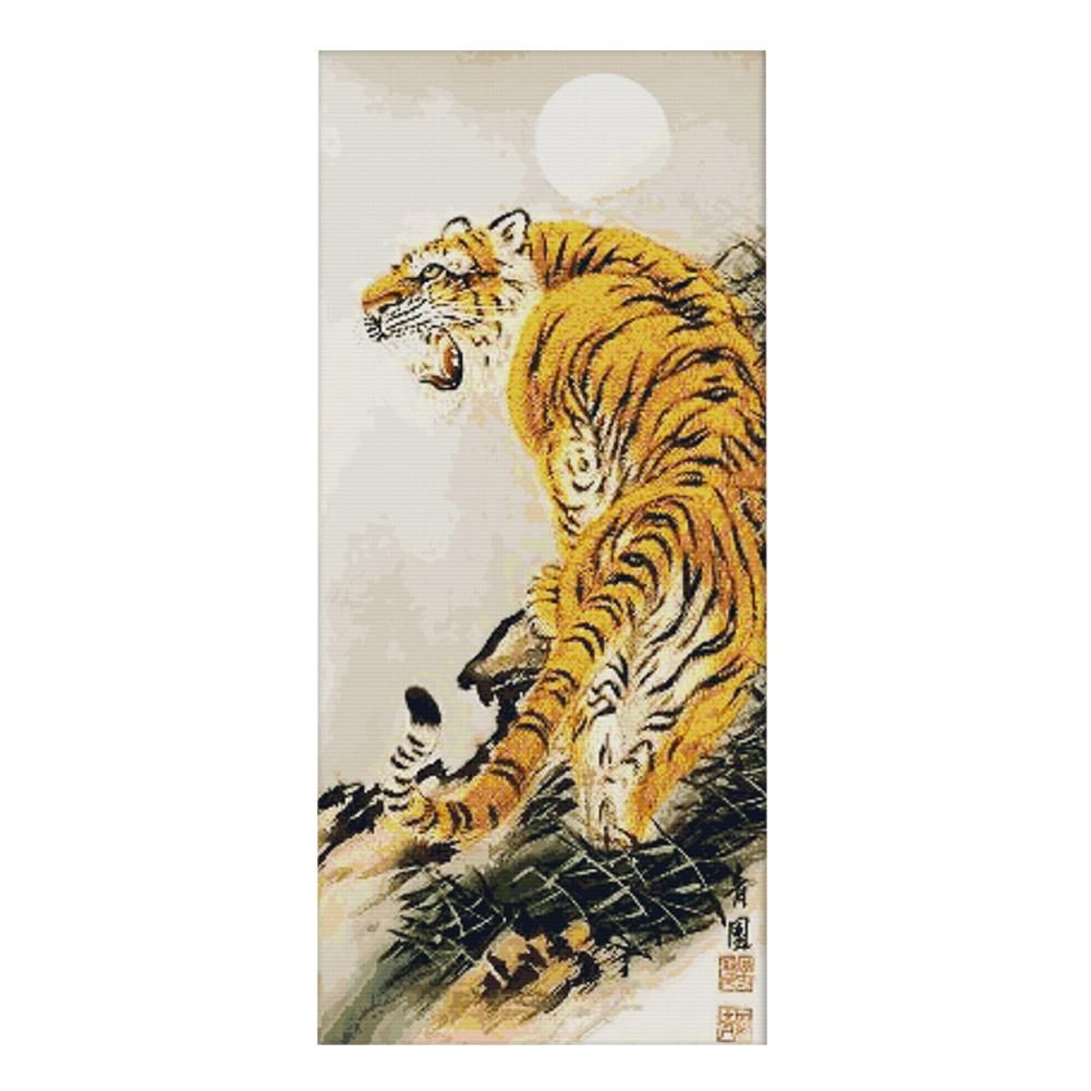 Cross Stitch Embroidery Kits 14CT Stamped Handwork  D211 2  Mountain Tiger