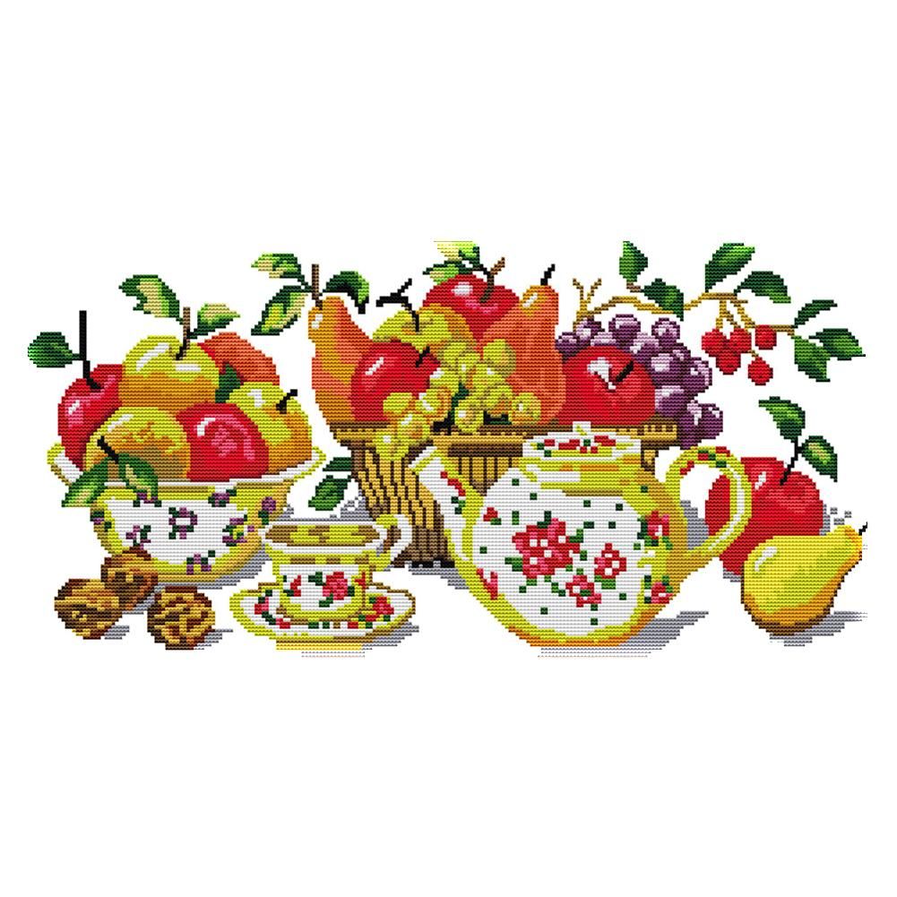 Cross Stitch Kits Printed Embroidery Set DIY Needlework  J424 Fruit