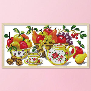 Cross Stitch Kits Printed Embroidery Set DIY Needlework  J424 Fruit