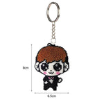 Bead Embroidery Keychain - Boy