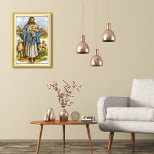 (46*34cm)14ct Stamped Cross Stitch - Jesus Christ