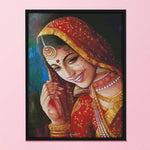 Indian Bride Cross Stitch Kits DIY 14CT Stamped Canvas Needlework  R292