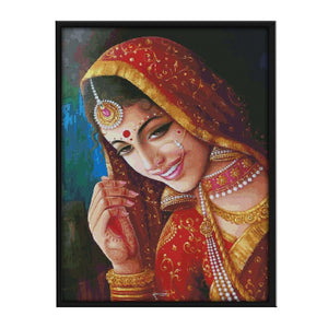 Indian Bride Cross Stitch Kits DIY 14CT Stamped Canvas Needlework  R292