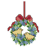 DIY Canvas Cross Stitch Kit Needlework Embroidery Art (C998 Xmas Wreath)