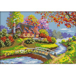 Country House Ecological Cotton Cross Stitch 14CT DIY Embroidery Kit (F696)