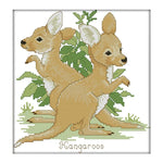 Kangaroo 14CT Stamp Cross Stitch DIY Cotton Needlework Embroidery  D394