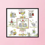 Cartoon 14CT Stamped Cross Stitch Kits Needlework Embroidery  2 Marriage