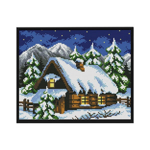 14CT Stamp Cross Stitch Kits DIY Winter Needlework Craft 29 X 22cm  F431