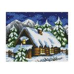 14CT Stamp Cross Stitch Kits DIY Winter Needlework Craft 29 X 22cm  F431