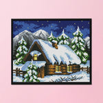 14CT Stamp Cross Stitch Kits DIY Winter Needlework Craft 29 X 22cm  F431