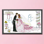 Wedding Day Cross Stitch 11CT Stamped Printed Canvas DIY Embroidery  1034