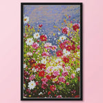 Garden Flowers 14CT Stamped Cross Stitch Cotton Embroidery 69x45cm  H807