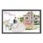 Stamped Cross Stitch Kit Western Wedding 14CT Embroidery Set  Sweet R192