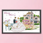 Stamped Cross Stitch Kit Western Wedding 14CT Embroidery Set  Sweet R192