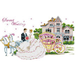 Stamped Cross Stitch Kit Western Wedding 14CT Embroidery Set  Sweet R192