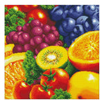 Fruit Harvest Stamped Cross Stitch 11CT Embroidery Set  Tomato Orange 0692