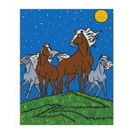 14CT Stamped Cross Stitch The Horse Under Night Sewing Needlework  D493