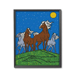 14CT Stamped Cross Stitch The Horse Under Night Sewing Needlework  D493