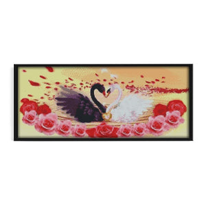 Swan Lovers Cross Stitch Embroidery DIY Needlework 14CT Stamp Arts  D517