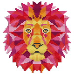 Printed Canvas Cross Stitch DIY Embroidery Needlework Sets (DA420 Lion)