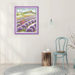 14CT Print Canvas Count Cross Stitch Kit Needlework (F643 Lavender Fields)