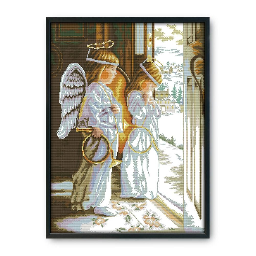 Comfort Angel 14CT Stamped Cross Stitch Kits Needlework Embroidery  R940