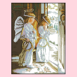 Comfort Angel 14CT Stamped Cross Stitch Kits Needlework Embroidery  R940