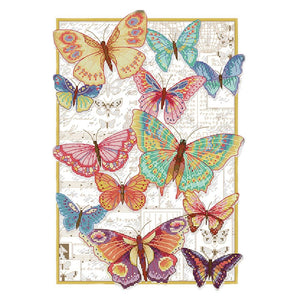 Cross Stitch Embroidery 14CT Stamped Handwork  D968 Color Butterfly Fly