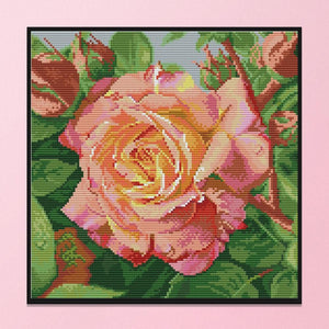 14CT Stamped Cross Stitch Kit A Rose Sewing Needlework Embroidery  H821