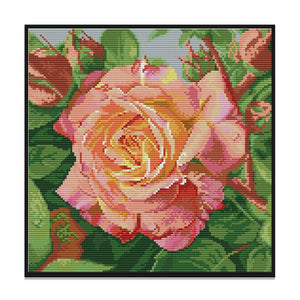 14CT Stamped Cross Stitch Kit A Rose Sewing Needlework Embroidery  H821