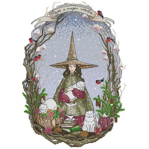 Character Ecological Cotton Thread Cross Stitch Kit 14CT2 Canvas (RA344)