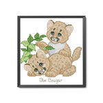 DIY Bedroom Cougar Needlework Kit 14CT Stamp Canvas Cross Stitch  D533