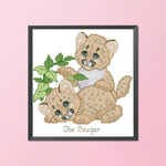 DIY Bedroom Cougar Needlework Kit 14CT Stamp Canvas Cross Stitch  D533