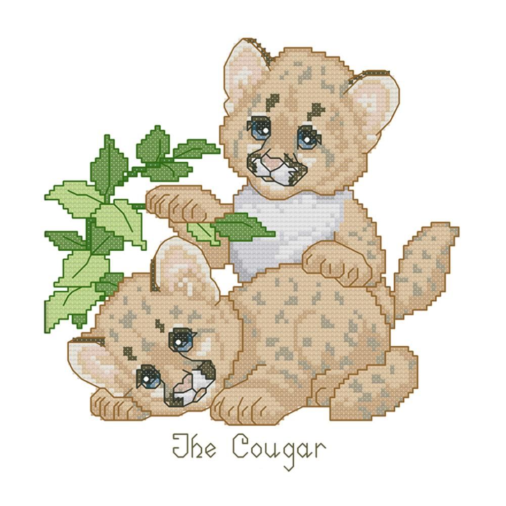 DIY Bedroom Cougar Needlework Kit 14CT Stamp Canvas Cross Stitch  D533