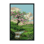 14CT Stamped DIY Cross Stitch Kits Needlework Gift  F756 Peach Blossom