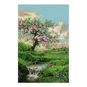 14CT Stamped DIY Cross Stitch Kits Needlework Gift  F756 Peach Blossom