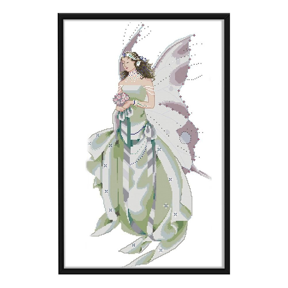 Cross Stitch Kits Printed Canvas DIY Embroidery 14CT Stamped  R760 Fairy