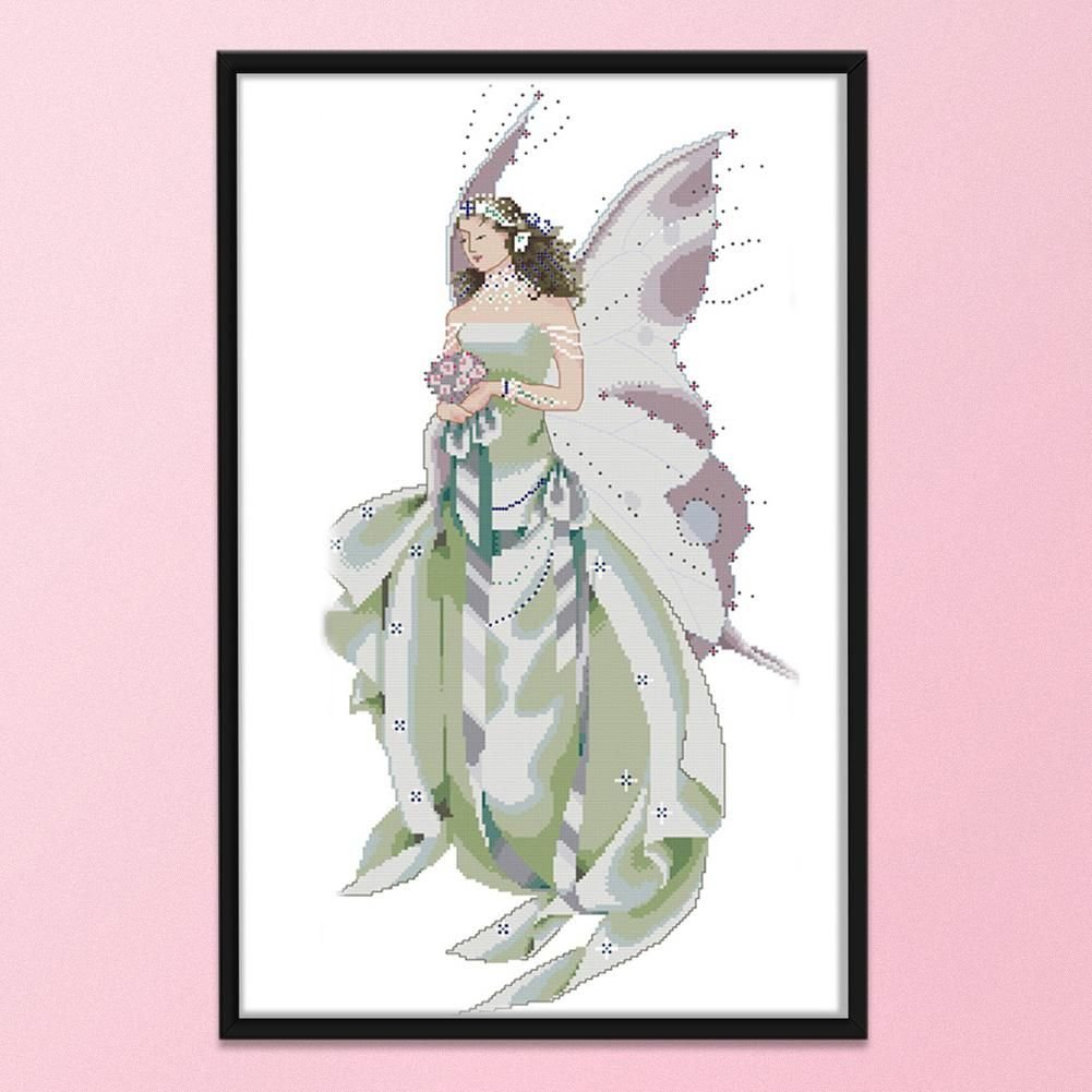 Cross Stitch Kits Printed Canvas DIY Embroidery 14CT Stamped  R760 Fairy