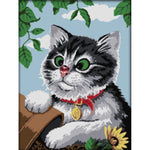 Cat DIY Cotton Thread Cross Stitch Painting Canvas Needlework Set (D445)