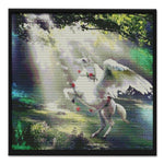 Stamped Cross Stitch Horse 14CT Embroidery  Forest White Winged Horse D452