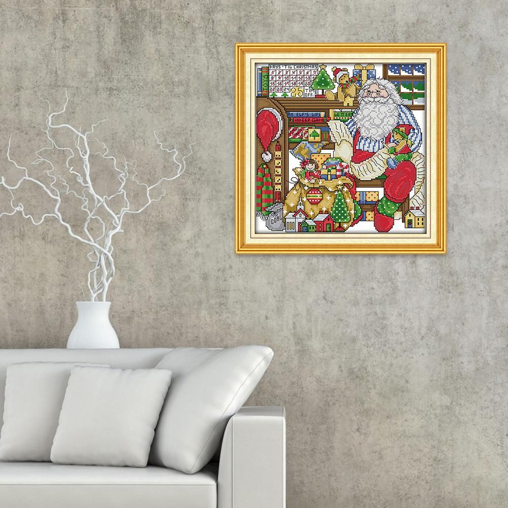 Santa Claus Studio Cross Stitch Needlework 14CT Canvas Embroidery (R231)