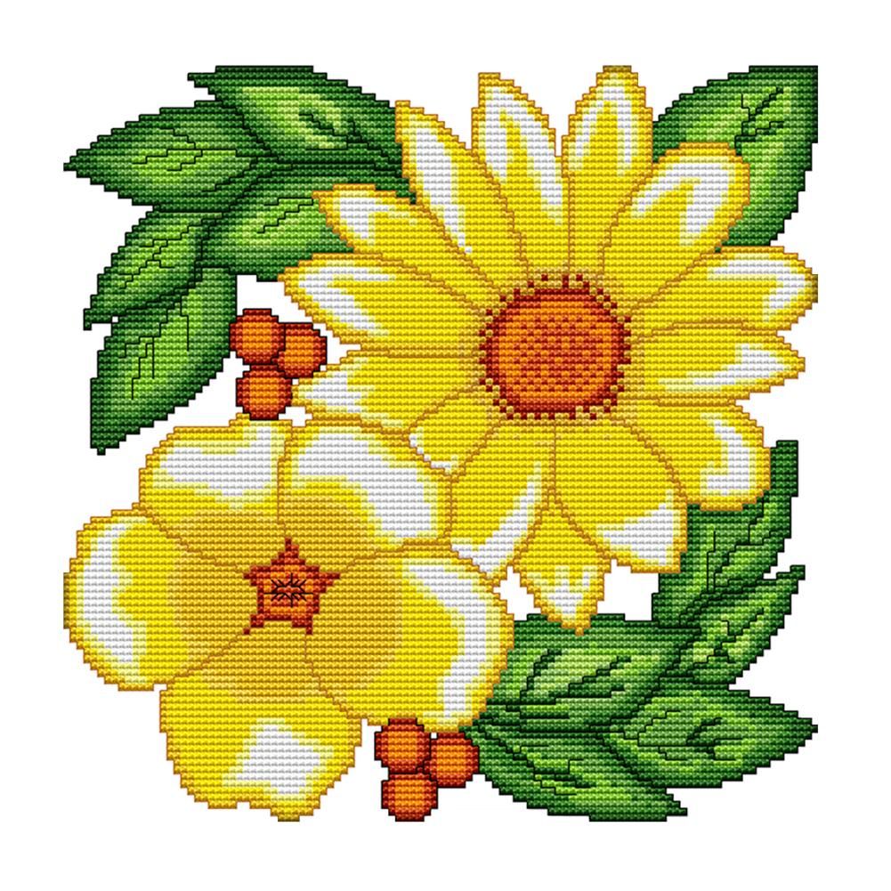 Flower Series Ecological 14CT2 Cotton Cross Stitch DIY Embroidery (H616)