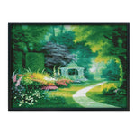 14CT Stamp Cross Stitch DIY Printed Needlework Crafts  F475 Green Forest