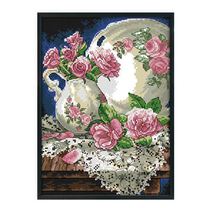 Cross Stitch 14CT Stamped Canvas Painting Embroidery DIY Handwork  J283