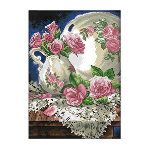 Cross Stitch 14CT Stamped Canvas Painting Embroidery DIY Handwork  J283